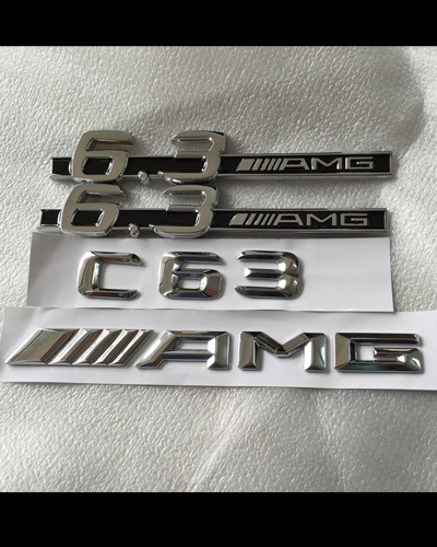 BỘ LOGO C63 AMG CHẤT LIỆU KIM LOẠI